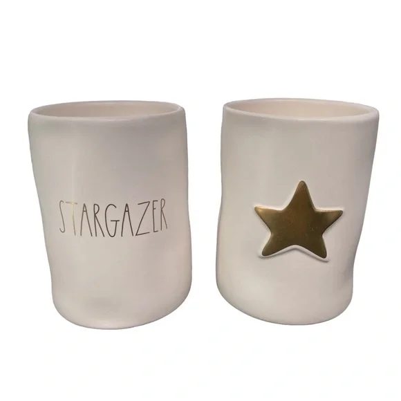 Rae Dunn Scented Candles 2 Stargazer Midnight Orchid gold star ceramic jar - Picture 2 of 9